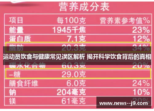 运动员饮食与健康常见误区解析 揭开科学饮食背后的真相