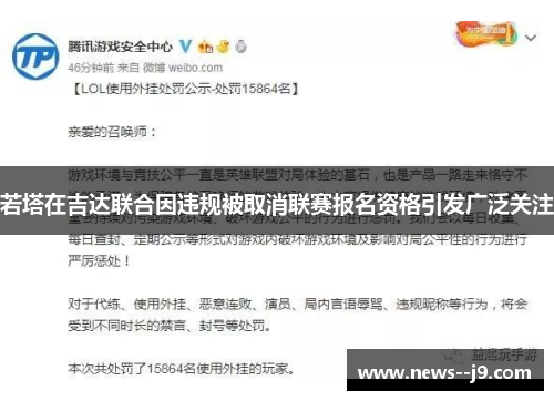 若塔在吉达联合因违规被取消联赛报名资格引发广泛关注